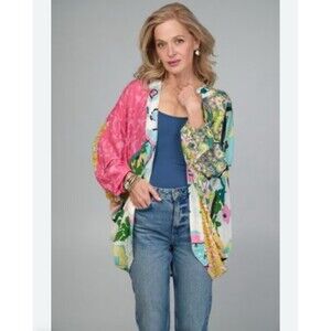 Anthropologie Kimono Multicolored Mixed Pattern one Size
